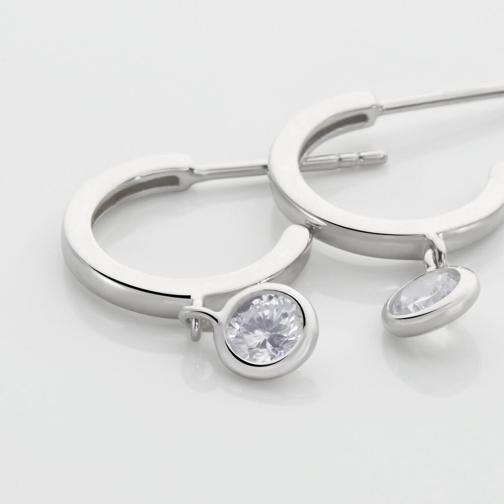 Créoles Argent Roos Oxydes De Zirconium - Créoles Femme | Marc Orian