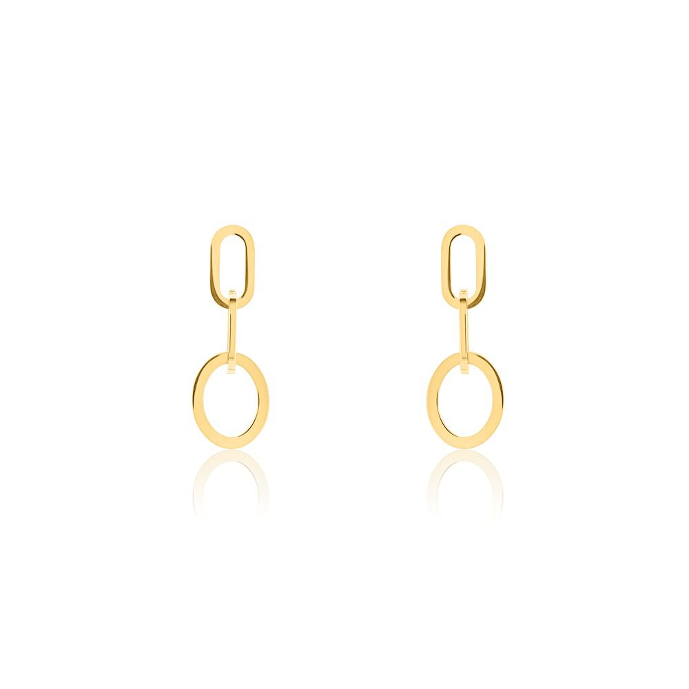 Boucles D'oreilles Pendantes Manille Acier Jaune - Pendantes Femme | Marc Orian