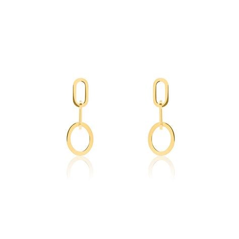 Boucles D'oreilles Pendantes Manille Acier Jaune - Pendantes Femme | Marc Orian