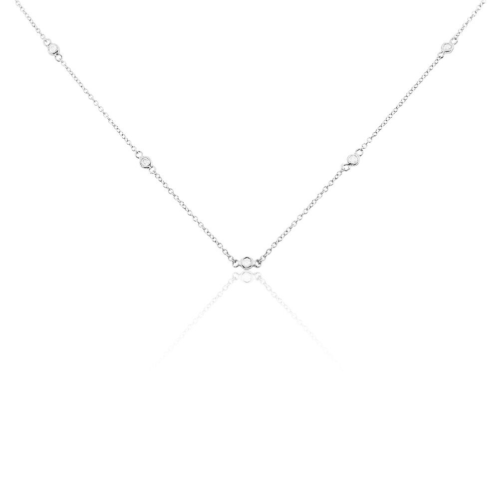Collier Vashti Argent Blanc Oxyde De Zirconium - Colliers avec pierres Femme | Marc Orian
