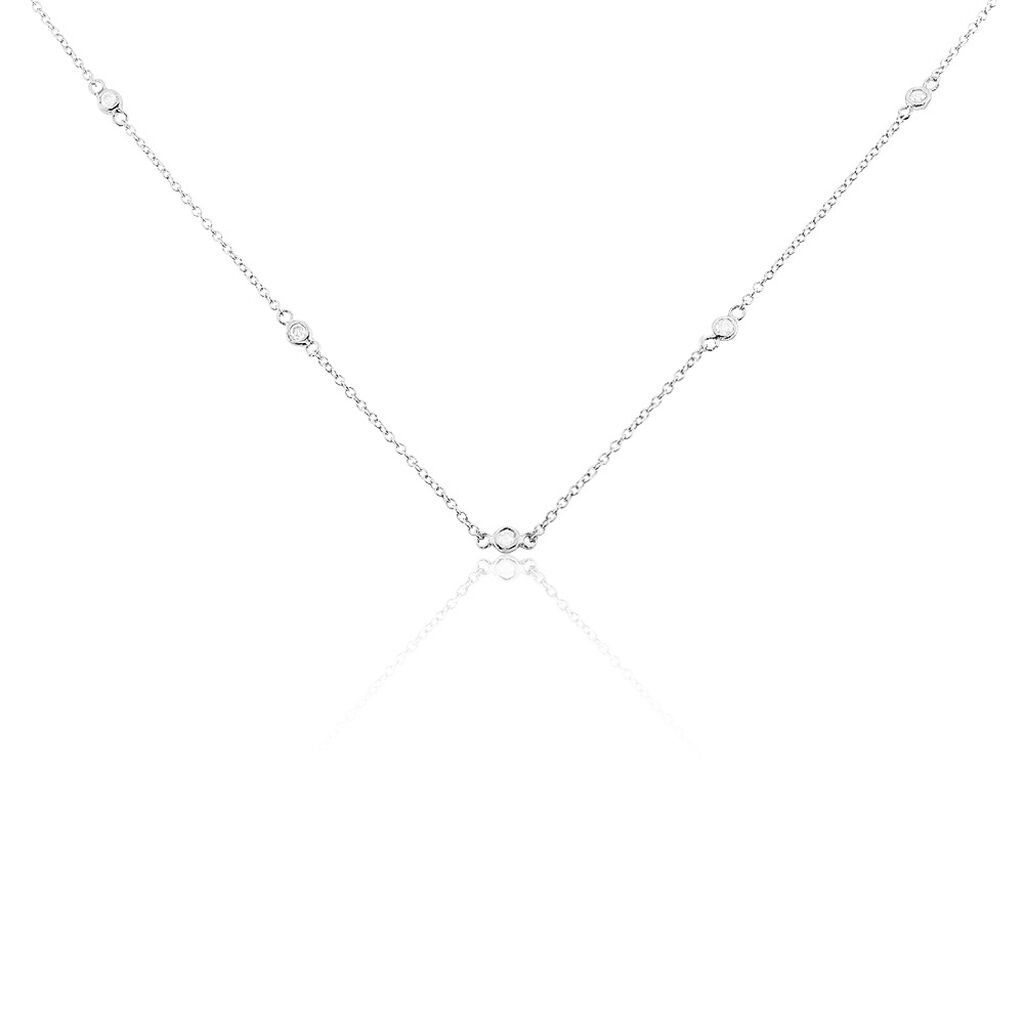 Collier Vashti Argent Blanc Oxyde De Zirconium - Colliers avec pierres Femme | Marc Orian
