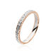Alliance Multi Facettes Diamantee Demi Jonc Classique Or Bicolore - Alliances duo Unisex | Marc Orian
