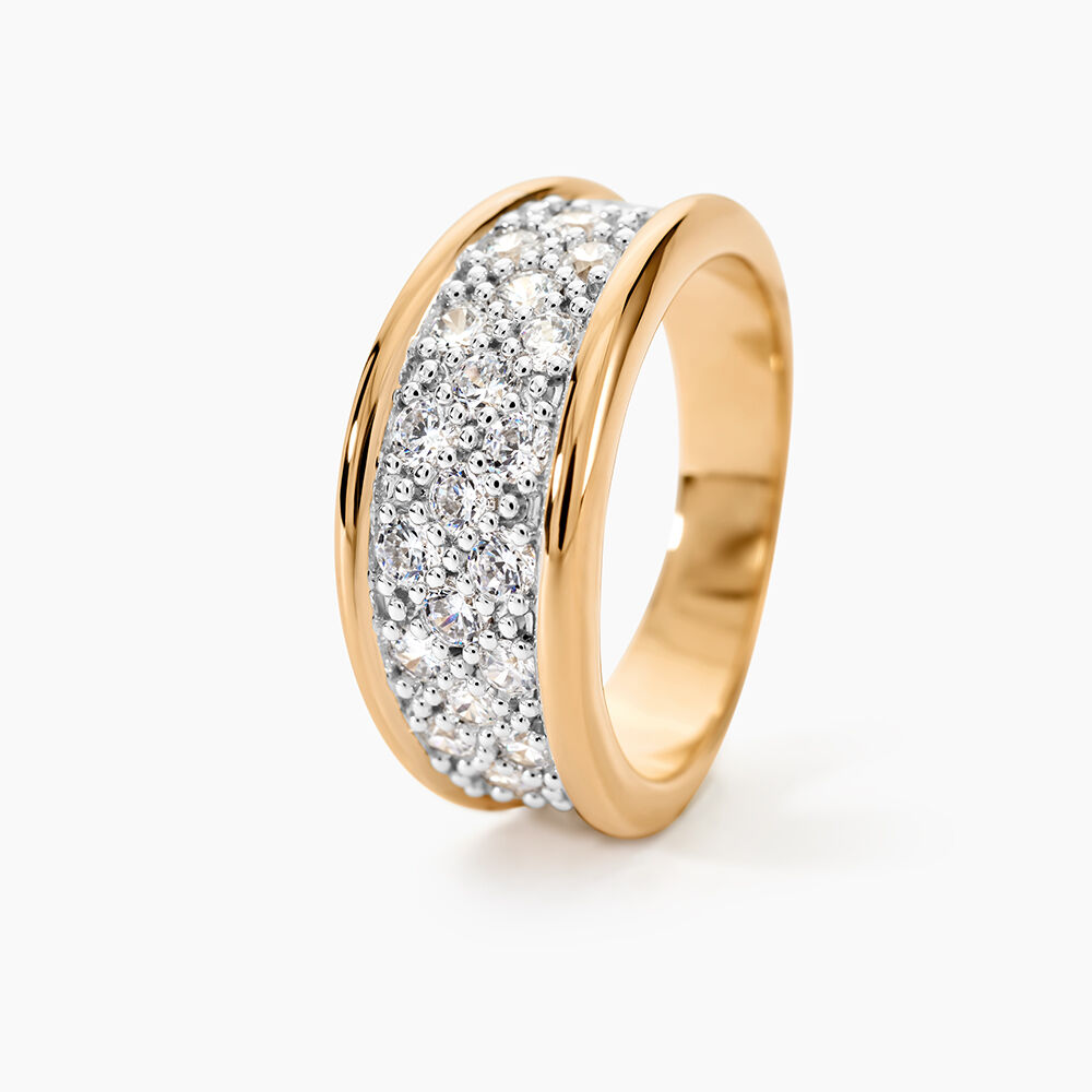 Bague Guerline Plaqu&eacute; Or Jaune Oxyde De Zirconium - Bagues avec pierre Femme | Marc Orian