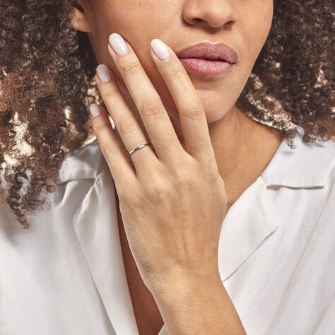 Bague Solitaire Superposition Or Blanc Diamant - Bagues Solitaire Femme | Marc Orian