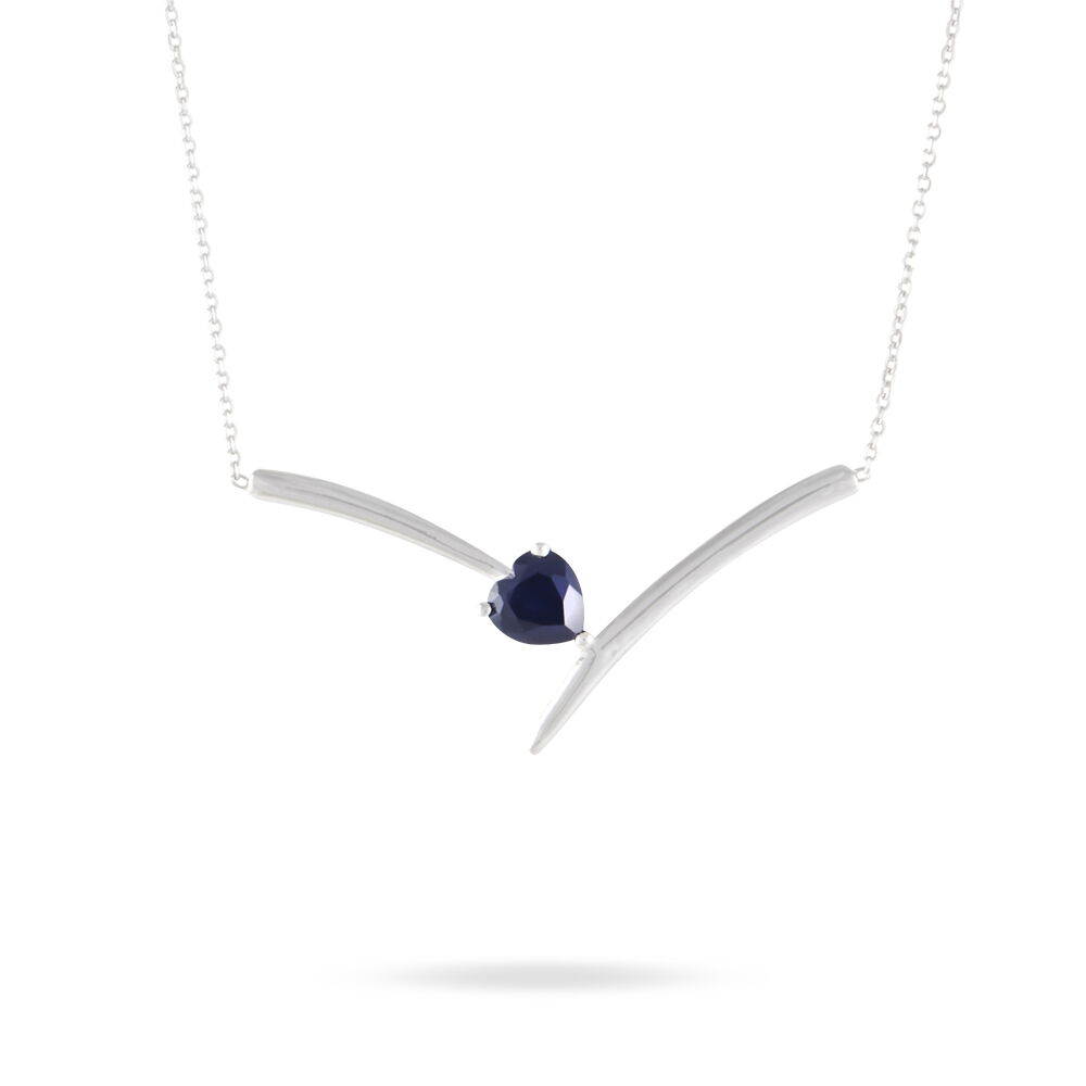 Collier Renaldine Or Blanc Saphir - Colliers avec pierres Femme | Marc Orian