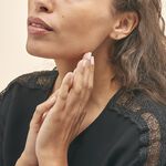 Boucles D'oreilles Puces Edy Serti Clos Or Blanc Amethyste - Puces Femme | Marc Orian