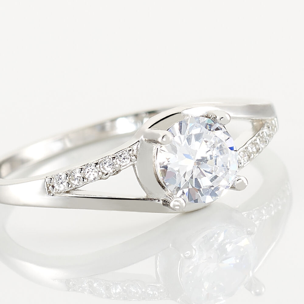 Bague Maelly Argent Blanc Oxyde De Zirconium - Solitaires Femme | Marc Orian