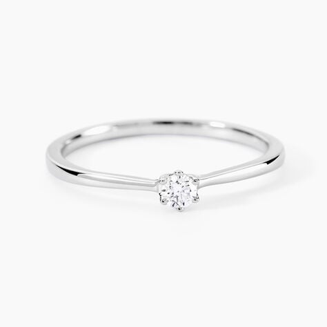 Bague Solitaire Athena Or Blanc Diamant - Parures de mariage Femme | Marc Orian