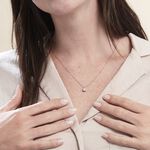 Collier Solitaire Argent Rose Lylwenn Oxyde De Zirconium - Colliers solitaires Femme | Marc Orian