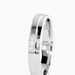 Alliance Velina Or Blanc Diamant - Alliances duo Unisex | Marc Orian