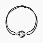 Bracelet You&me Argent Blanc C&eacute;ramique Et Oxyde De Zirconium - Bracelets cordons Femme | Marc Orian