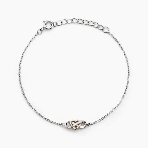Bracelet Amuri Argent Bicolore Oxyde De Zirconium - Bracelets chaînes Femme | Marc Orian