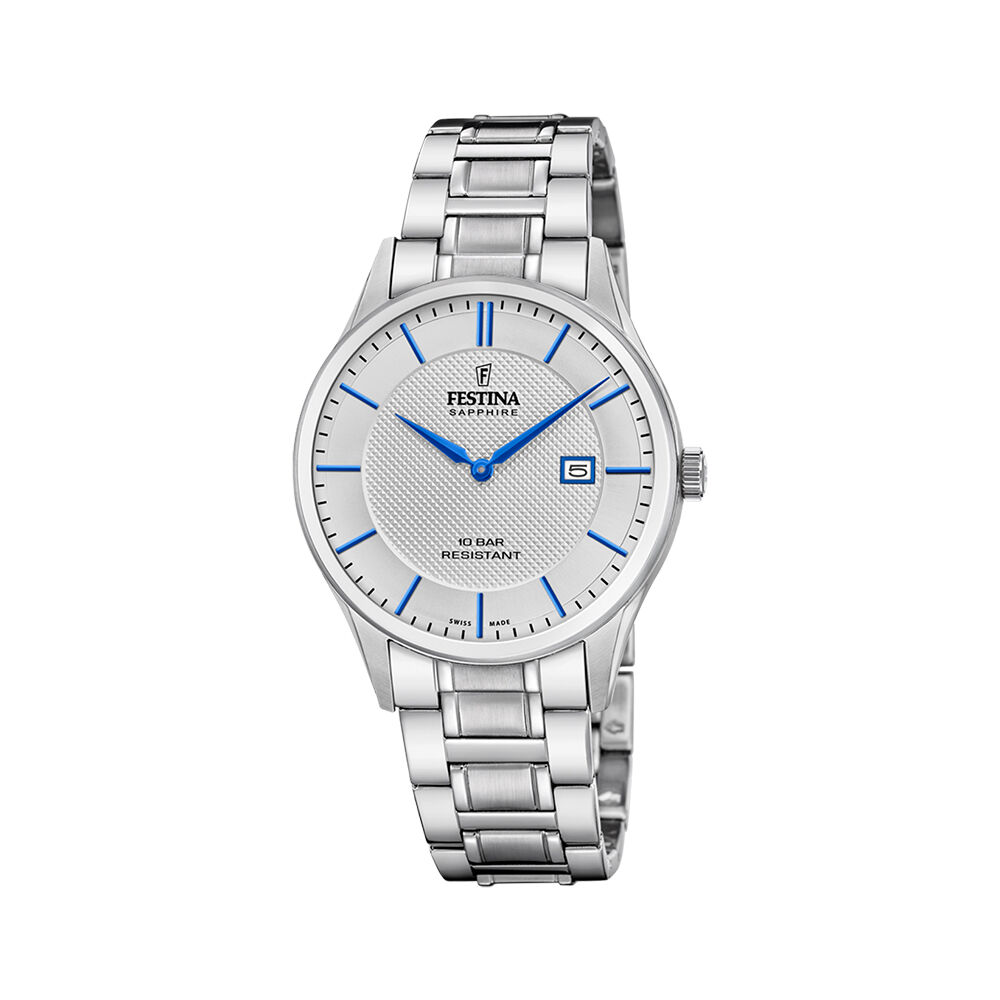 Montre Festina Swiss Made 40 Argenté - Montres étanches Homme | Marc Orian