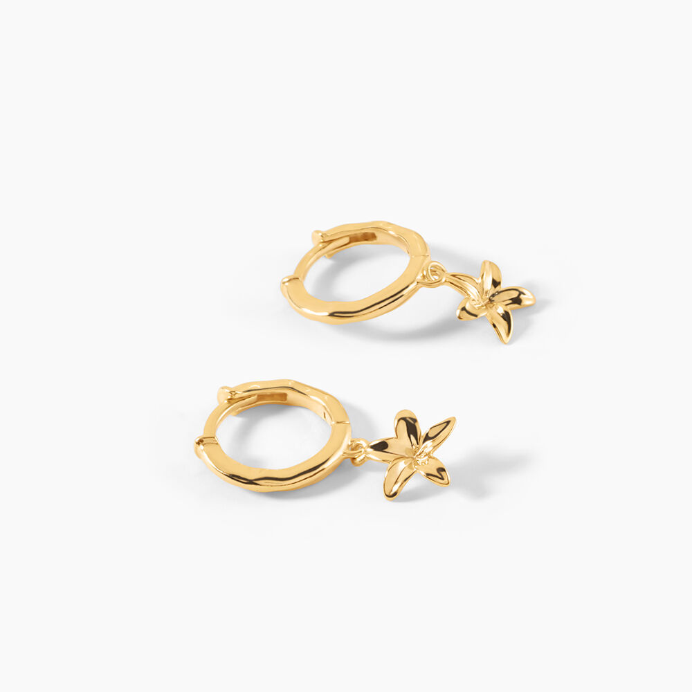 Cr&eacute;oles Nine Argent Dor&eacute; A L'Or 750/1000 - Boucles d'oreilles pampille Femme | Marc Orian