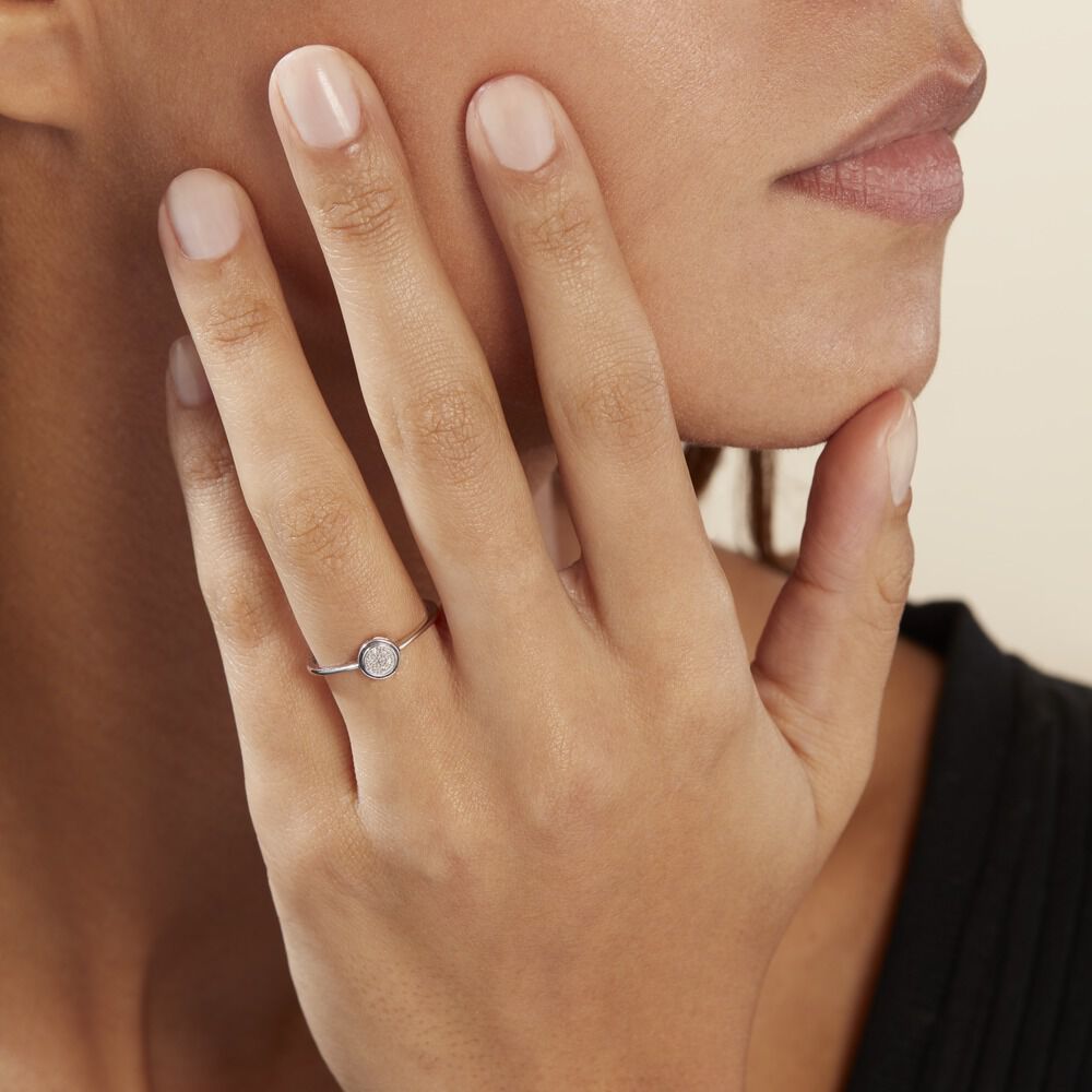 Bague Or Blanc Anaitis Diamants - Bagues pierres précieuses Femme | Marc Orian