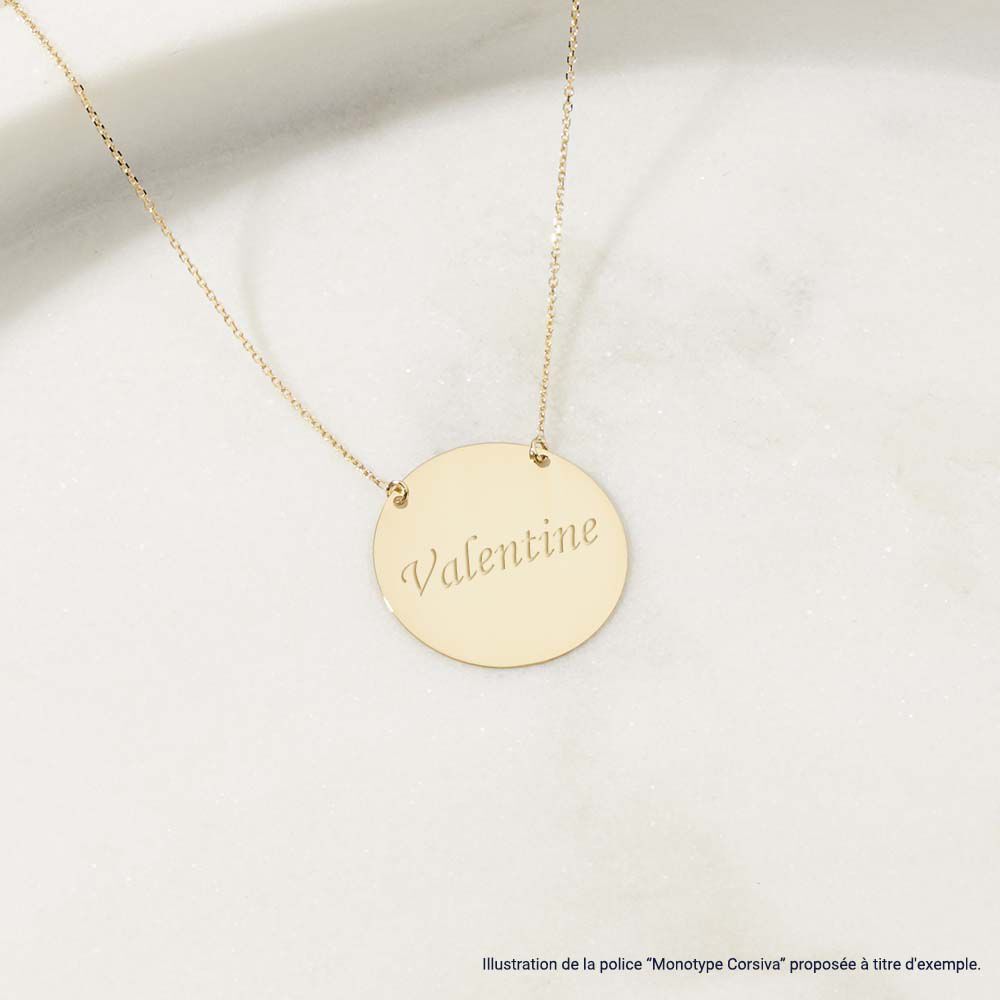 Collier Beavis Or Jaune - Bijoux personnalis&eacute;s Femme | Marc Orian