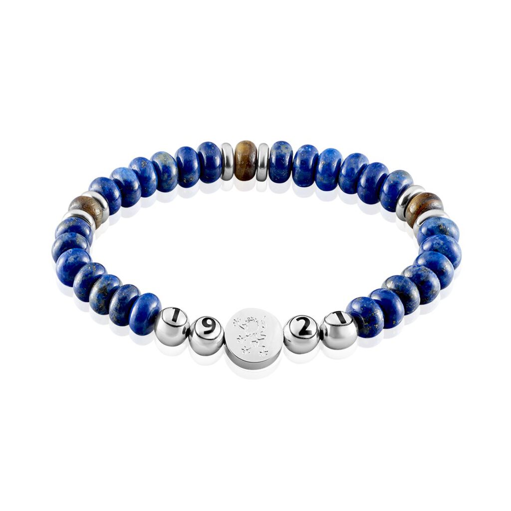 Bracelet Jourdan 1921 Acier Blanc œil De Tigre - Bracelets Lithothérapie Homme | Marc Orian