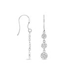 Boucles D'oreilles Pendantes Sandra Argent Blanc Oxyde De Zirconium - Pendantes Femme | Marc Orian