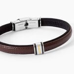 Bracelet Jourdan Acier Et Or - Bracelets cuir Femme | Marc Orian