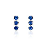 Boucles D'oreilles Puces Kasey Argent Blanc Oxyde De Zirconium