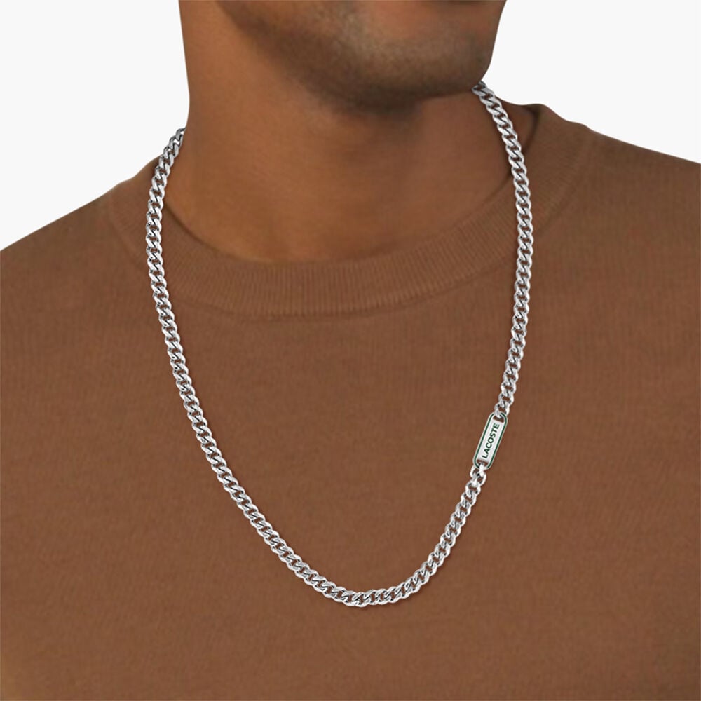 Collier Lacoste District Acier Blanc - Colliers Homme | Marc Orian