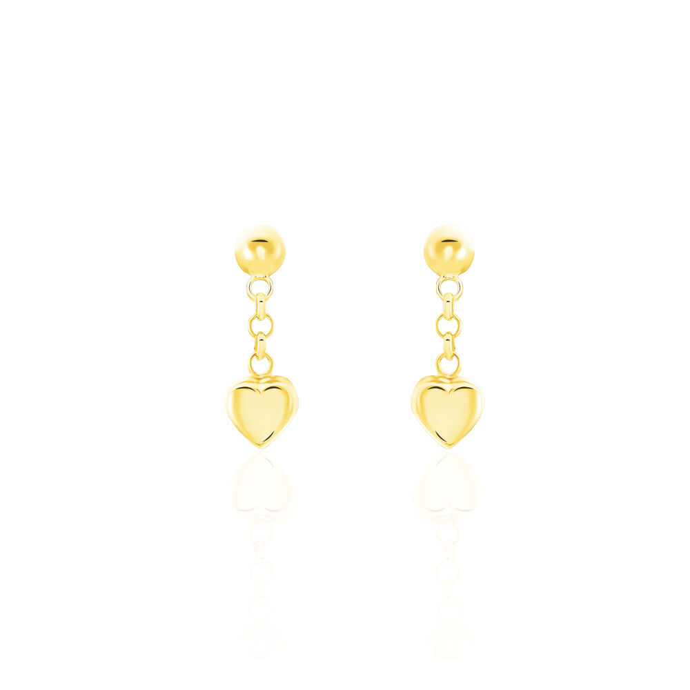 Boucles D'oreilles Pendantes Anne-maudae Pendantes Coeurs Or Jaune - Pendantes Femme | Marc Orian