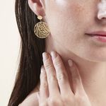 Boucles D'oreilles Pendantes Acier Dor&eacute; Jami - Pendantes Femme | Marc Orian