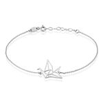 Bracelet Colombe Argent Blanc - Bracelets fantaisie Femme | Marc Orian