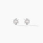 Boucles D'oreilles Puces Fatiana Or Blanc Diamant - Puces Femme | Marc Orian