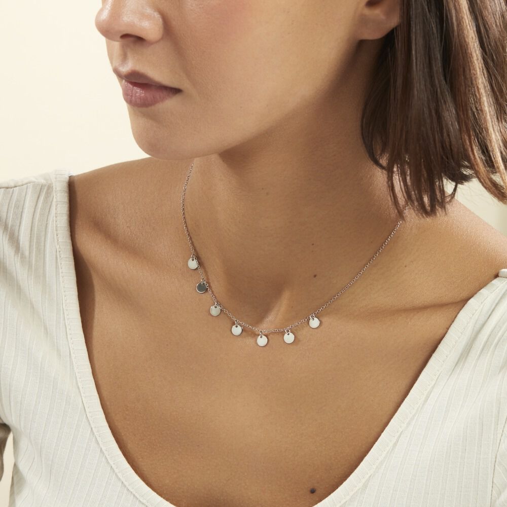 Collier Ragavi Argent Blanc - Colliers Femme | Marc Orian