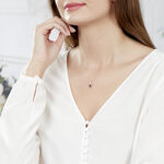 Collier Dalia Or Rose Topaze Et Oxyde De Zirconium - Colliers avec pierres Femme | Marc Orian