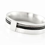 Bague Madine Acier Blanc Diamant - Bagues pierres pr&eacute;cieuses Homme | Marc Orian