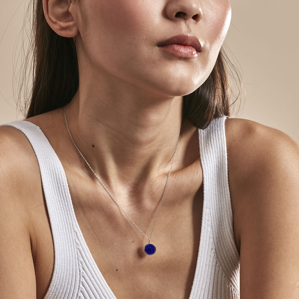 Collier Franzine Argent Blanc Lapis Lazulis - Colliers Femme | Marc Orian