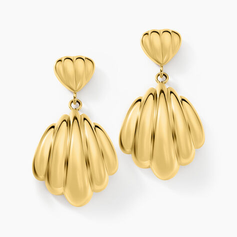 Boucles D'oreilles Pendantes Dila Acier Jaune - Pendantes Femme | Marc Orian