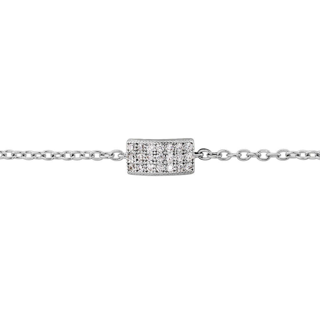 Bracelet Argent Blanc Rehm Oxydes De Zirconium - Bracelets chaînes Femme | Marc Orian