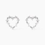 Boucles D'Oreilles Puces Lovella Argent Blanc Oxyde De Zirconium - Puces Femme | Marc Orian