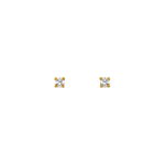 Boucles D'oreilles Puces Clavie Or Jaune Diamant - Puces Femme | Marc Orian
