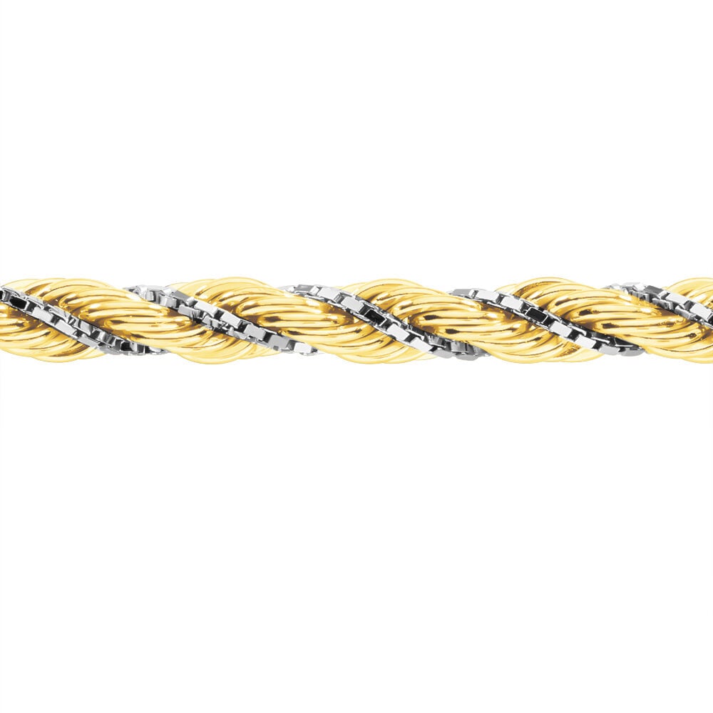 Collier Jerryenne Maille Corde Et Venitienne Or Bicolore - Chaines Femme | Marc Orian