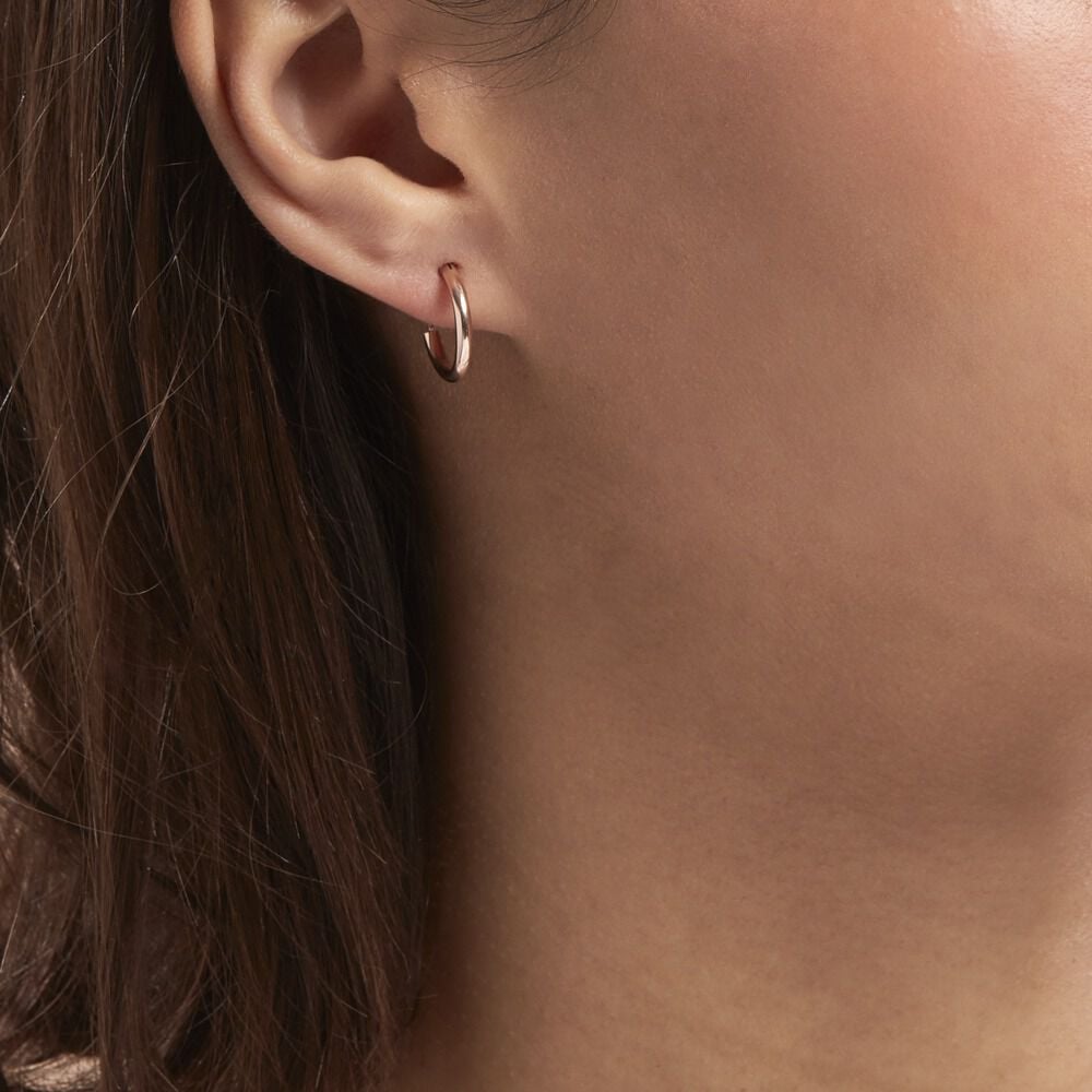 Créoles Argent Rose Olympia - Créoles Femme | Marc Orian
