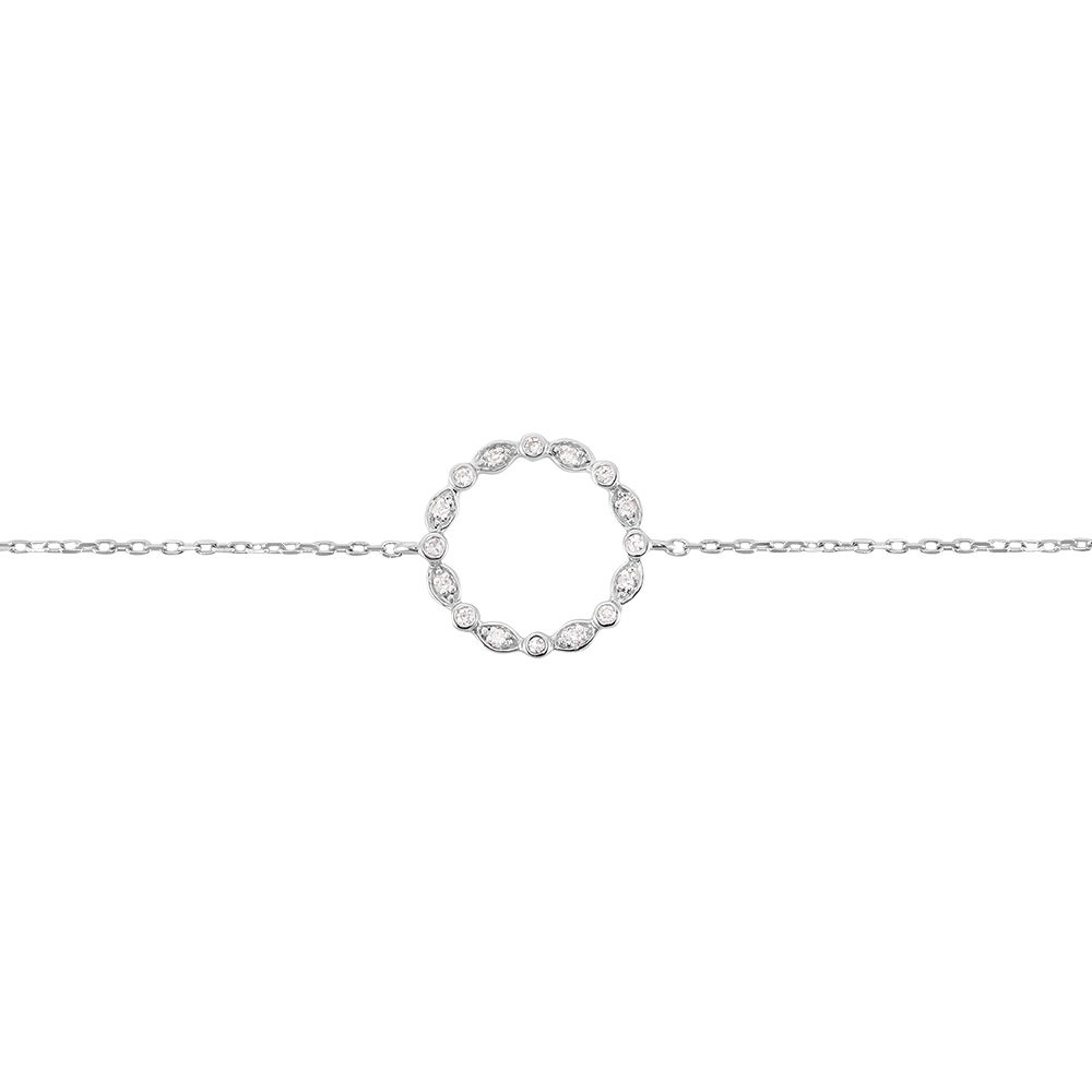 Bracelet Elandine Or Blanc Diamant - Bracelets cha&icirc;nes Femme | Marc Orian
