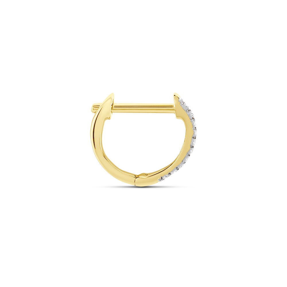Créole Unitaire Aryanna Or Jaune Diamant - Piercings d'oreilles Famille | Marc Orian