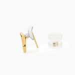 Boucles D'oreilles Pendantes Ascagne Or Bicolore Oxyde De Zirconium - Pendantes Femme | Marc Orian
