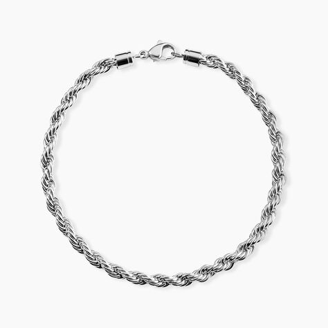 Bracelet Maille Phebus Him Acier Blanc - Bracelets mailles Homme | Marc Orian