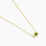 Collier Poem Argent Jaune P&eacute;ridot Oxyde De Zirconium - Colliers avec pierres Femme | Marc Orian