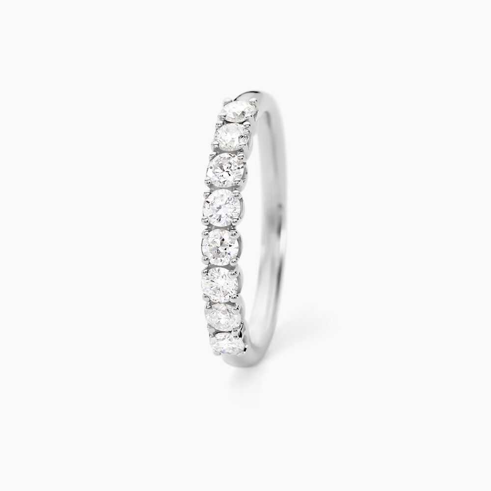 Alliance Hera Or Blanc Diamant - Alliances avec pierres Femme | Marc Orian