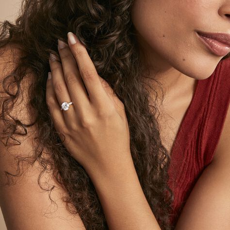 Bague Solitaire Terese Or Jaune Oxyde De Zirconium - Bagues Solitaire Femme | Marc Orian