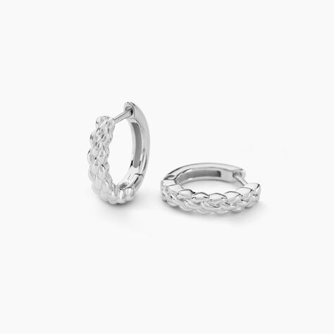 Créoles Toula Argent Blanc - Créoles Femme | Marc Orian