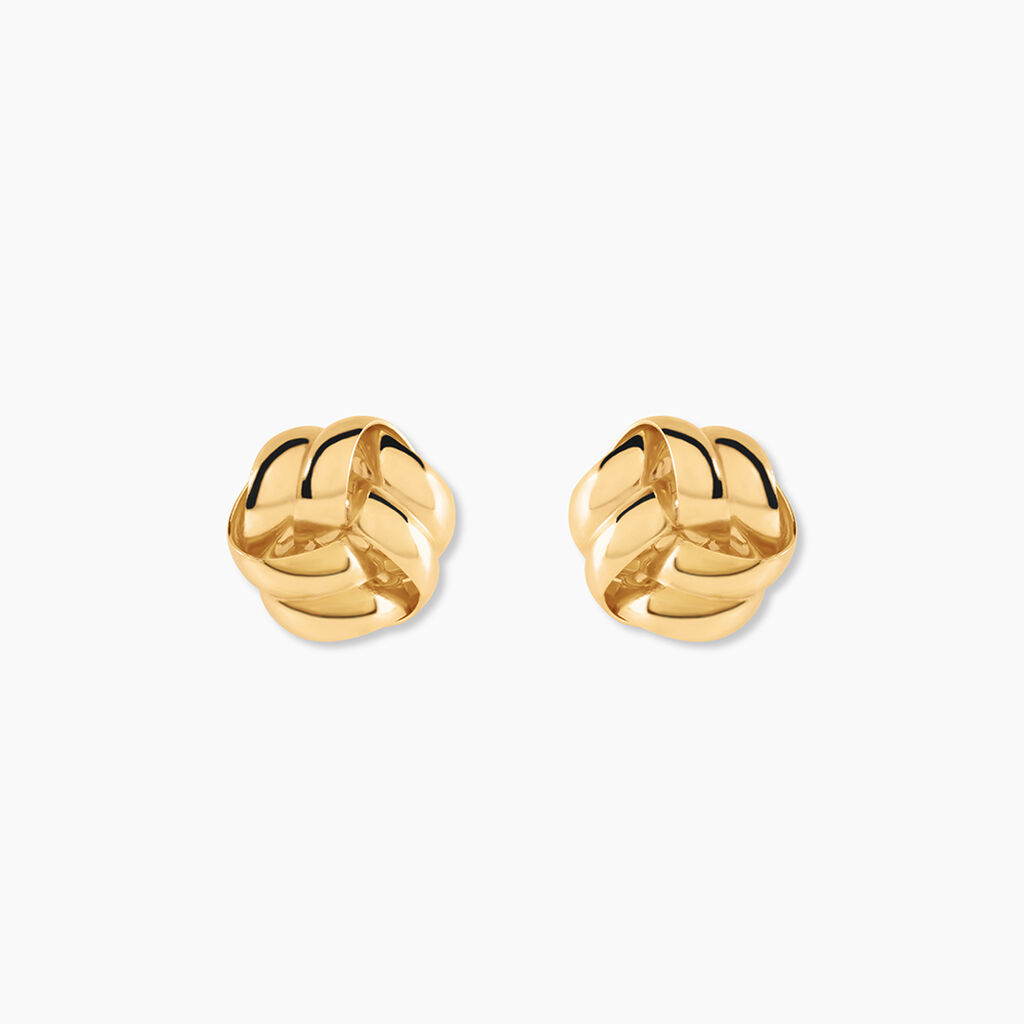 Boucles D'Oreilles Puces Ombeline Argent Dor&eacute; A L'Or 750/1000 - Puces Femme | Marc Orian