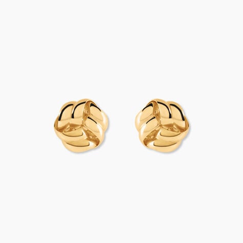 Boucles D'Oreilles Puces Ombeline Argent Dor&eacute; A L'Or 750/1000 - Puces Femme | Marc Orian