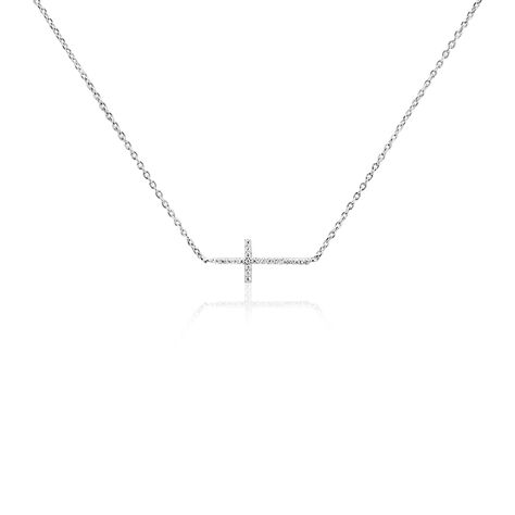 Collier Rayan Argent Blanc Oxyde De Zirconium - Colliers avec pierres Femme | Marc Orian